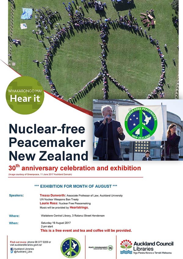 New Zealand Nuclear Free Zone 30th Anniversary Celebration - Henderson